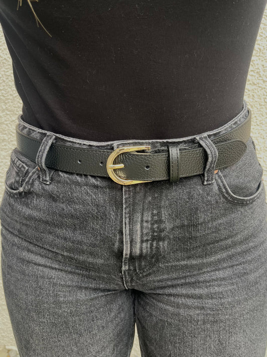 Ceinture unie - 100% Cuir