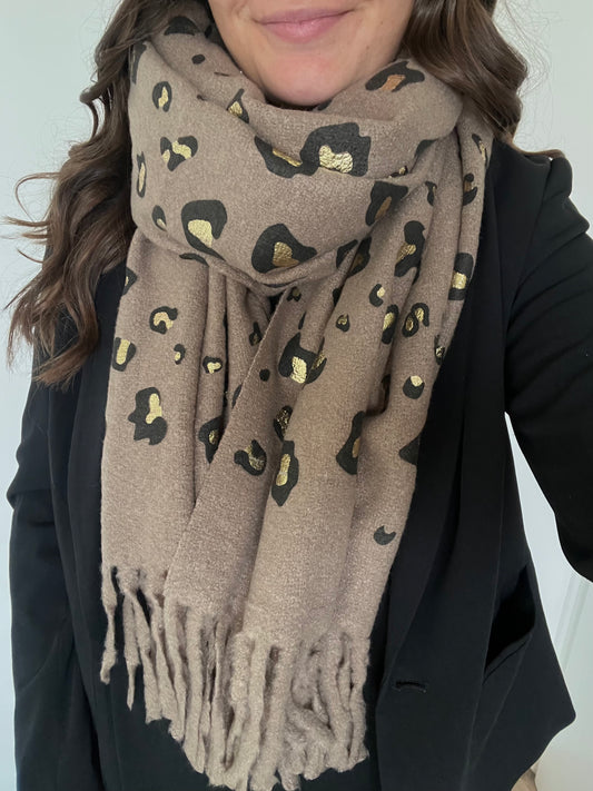 Écharpe LÉOPARD DORÉ