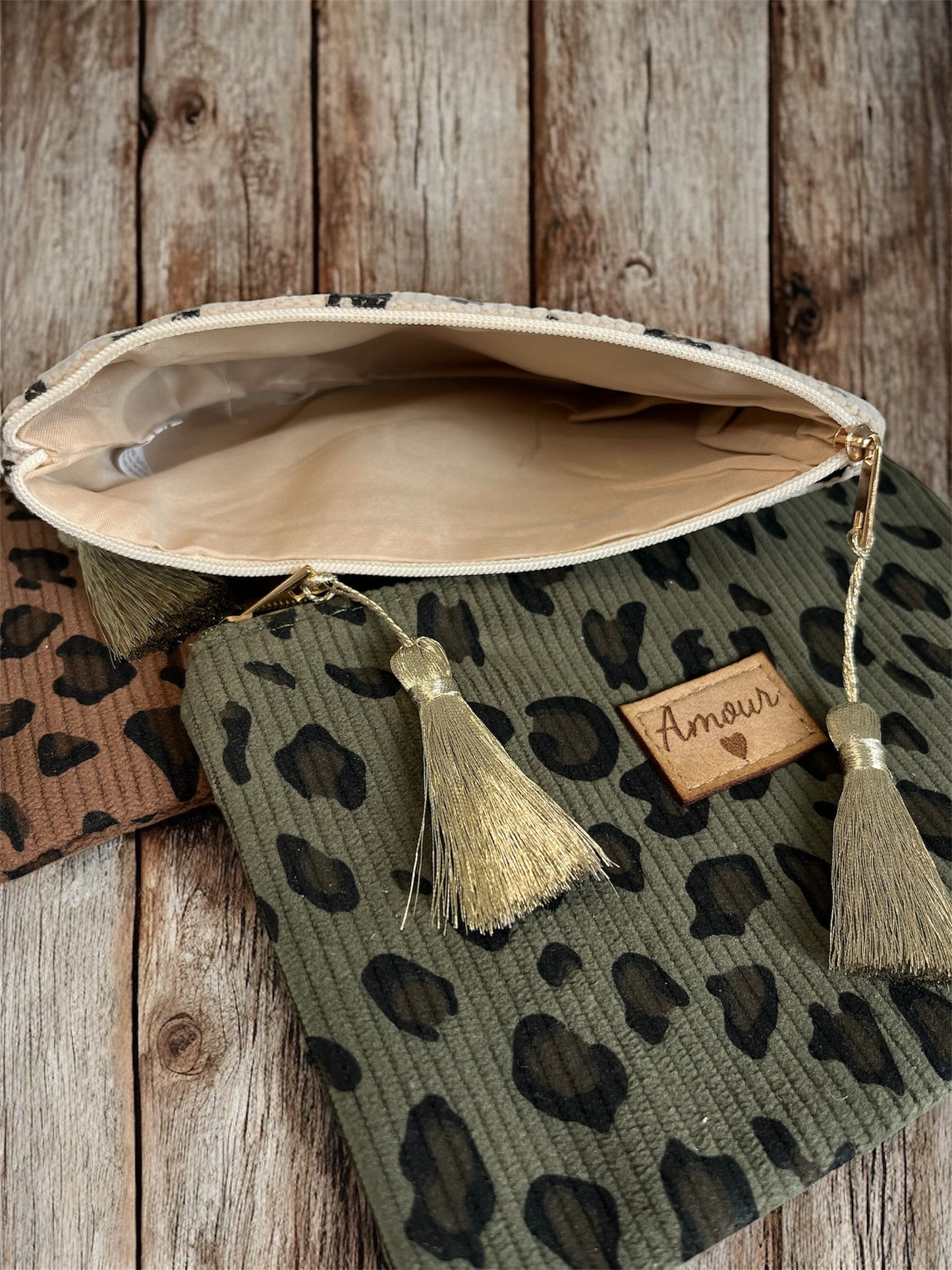 Pochette léopard amour