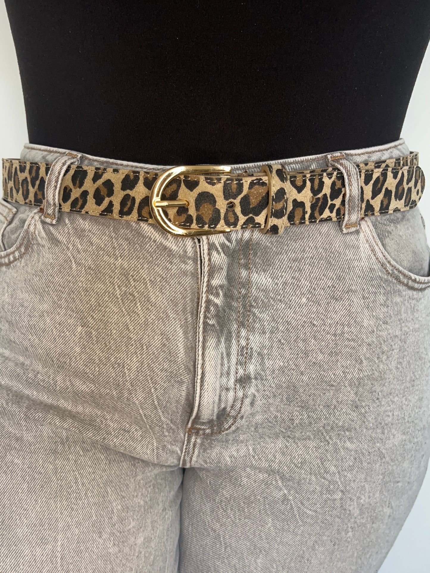 Ceinture léopard 100% cuir