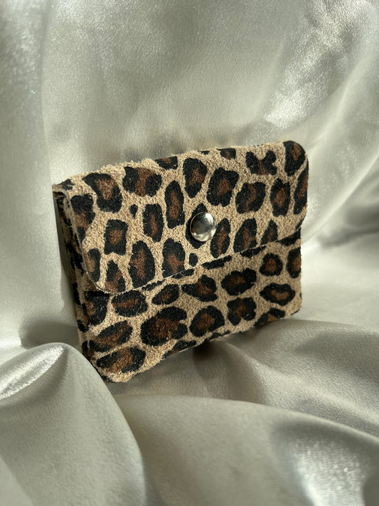 Porte monnaie Cuir Léopard