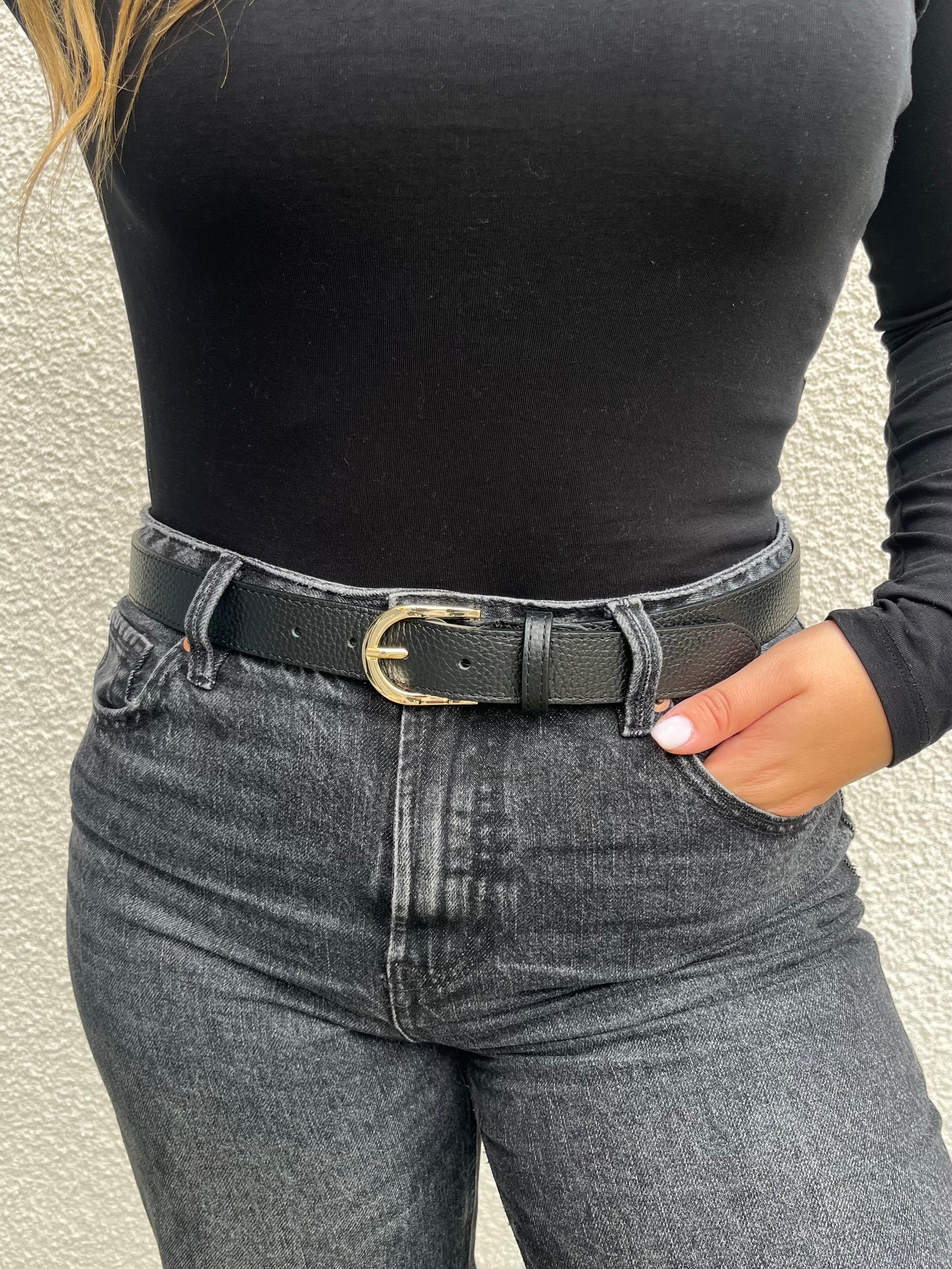 Ceinture unie - 100% Cuir