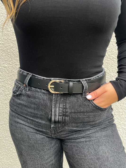 Ceinture unie - 100% Cuir