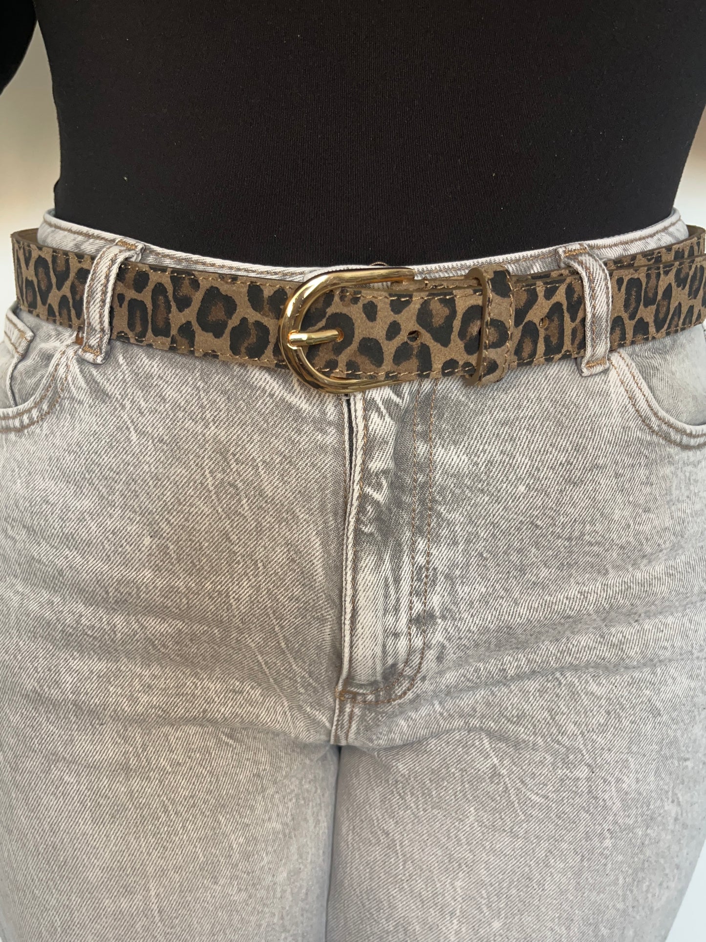 Ceinture léopard 100% cuir