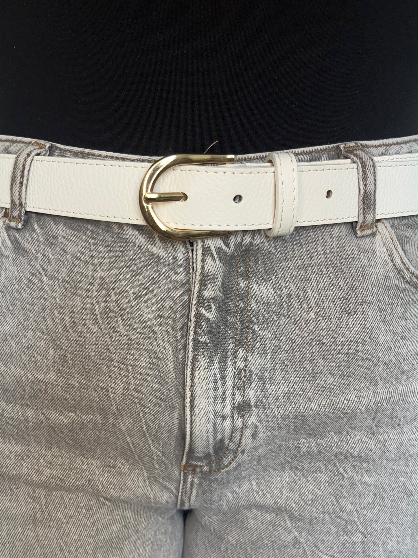 Ceinture unie - 100% Cuir