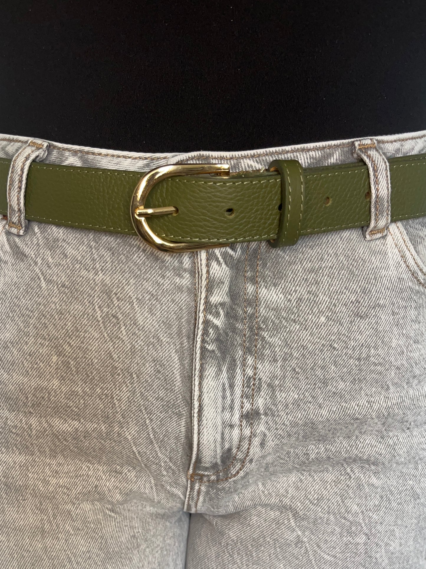 Ceinture unie - 100% Cuir
