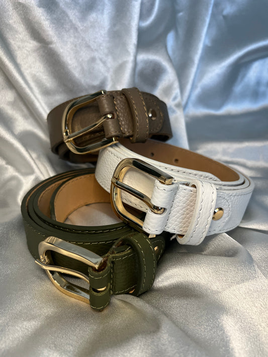 Ceinture unie - 100% Cuir