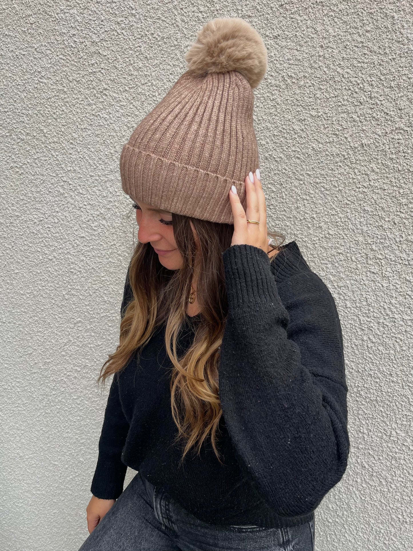 Bonnet Maille Côtelée