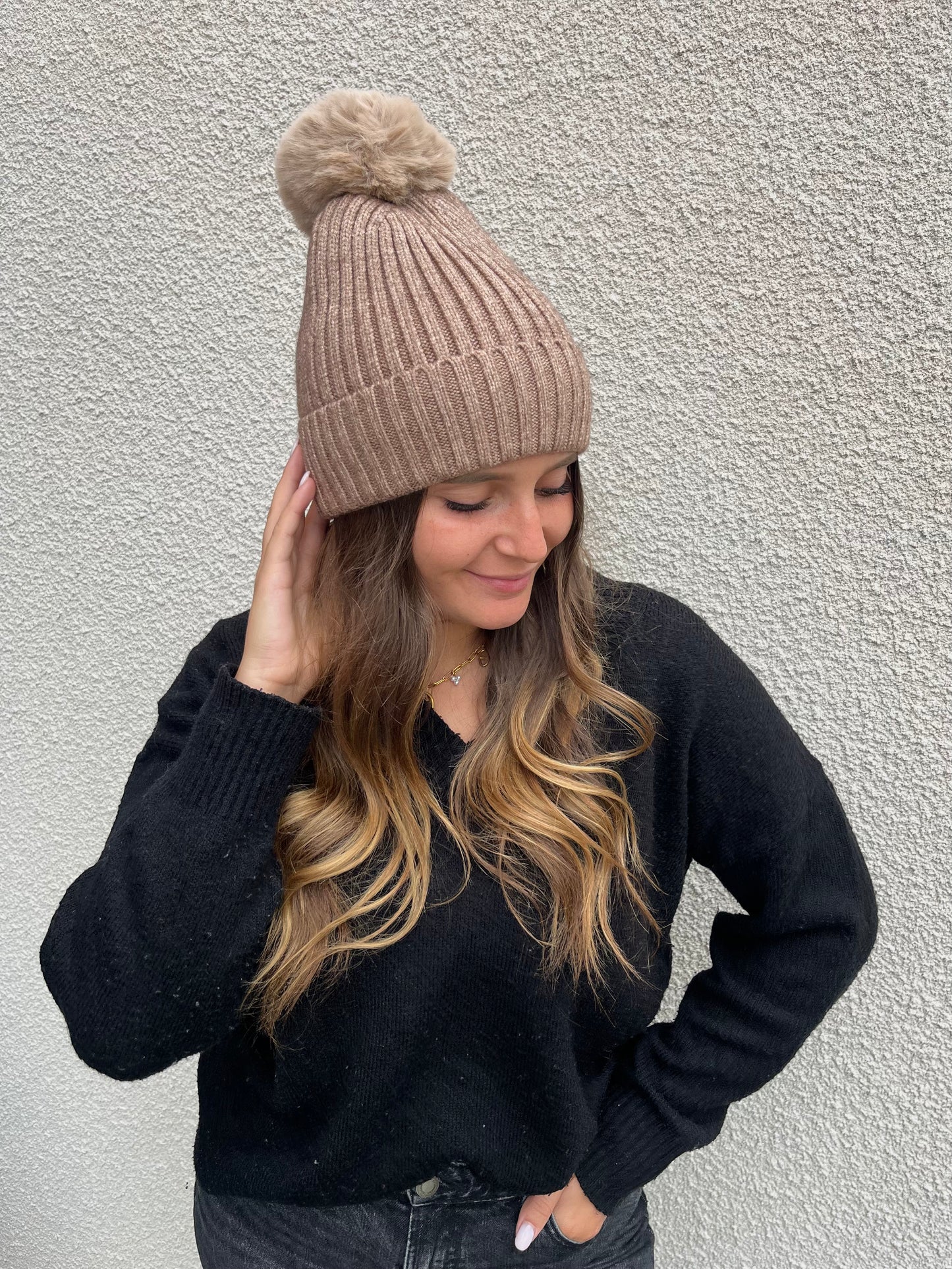 Bonnet Maille Côtelée