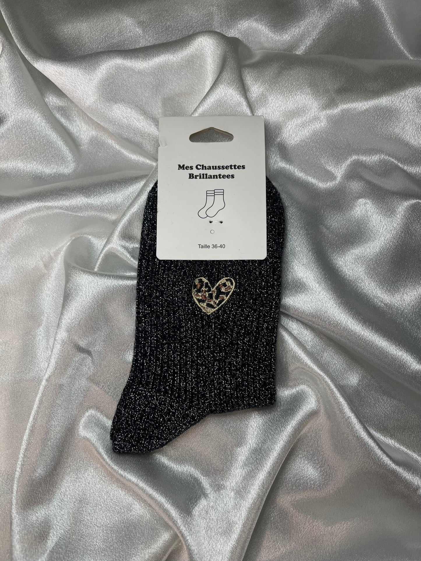 Chaussettes Cœur Léopard