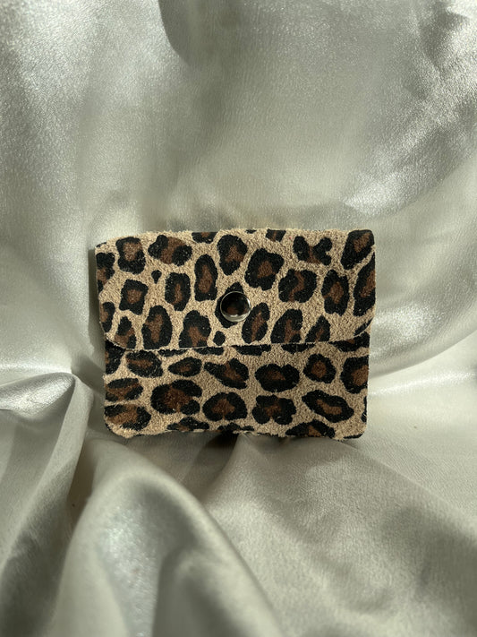Porte monnaie Cuir Léopard
